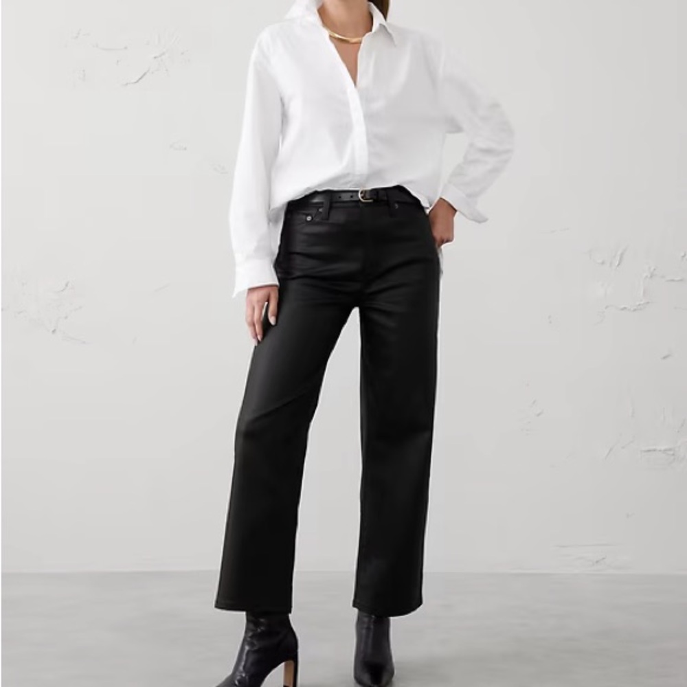 Black Faux Leather Pants